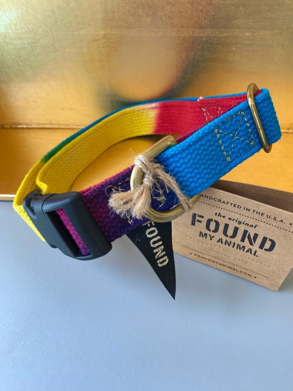 NWT “Found My Animal” Dog Collar. Tye Dye. XL. Handcrafted in USA